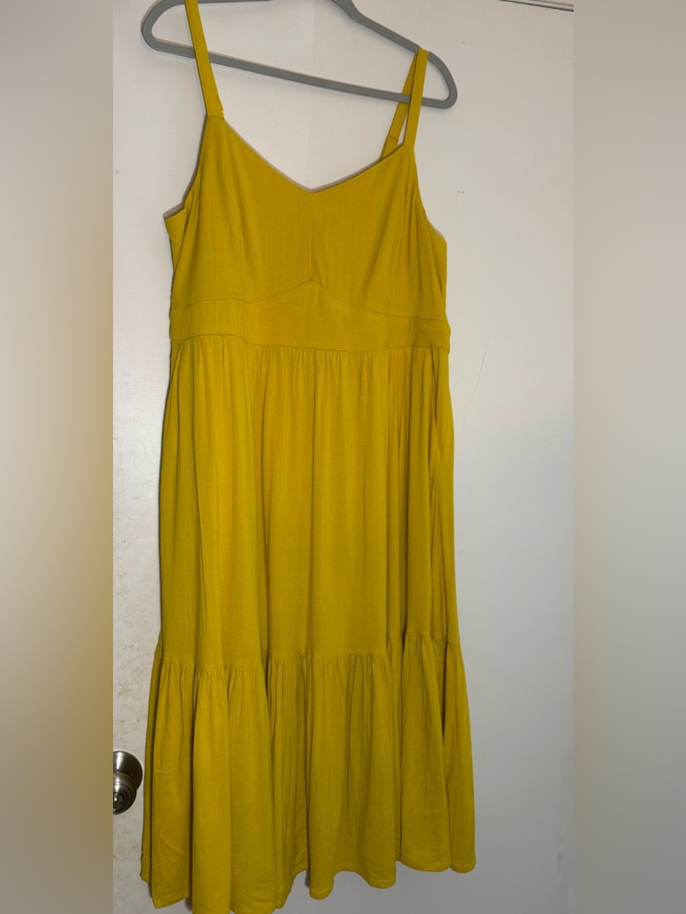 Torrid Rayon Slub Tiered Midi Dress NWT - Picture 4 of 6